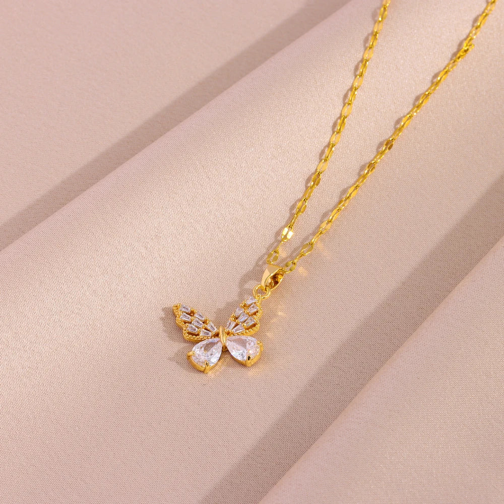 Collar Dorado Mariposa
