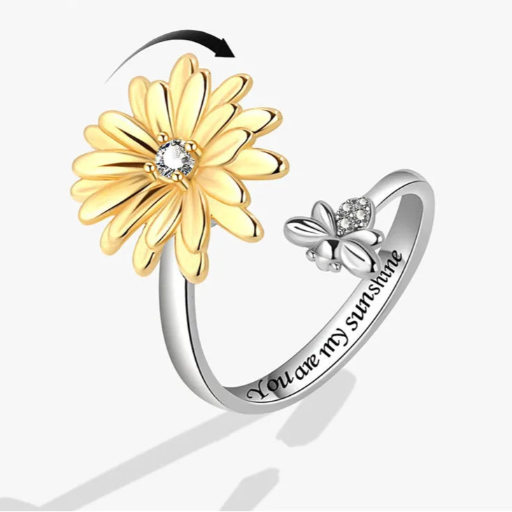 Anillo Giratorio De Girasol Antiestrés