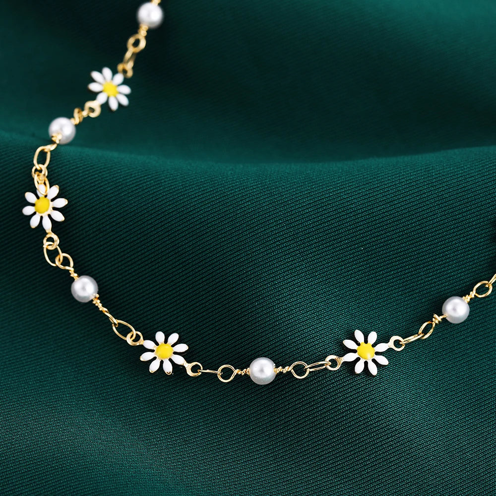 Tobillera Elegante Encanto Floral