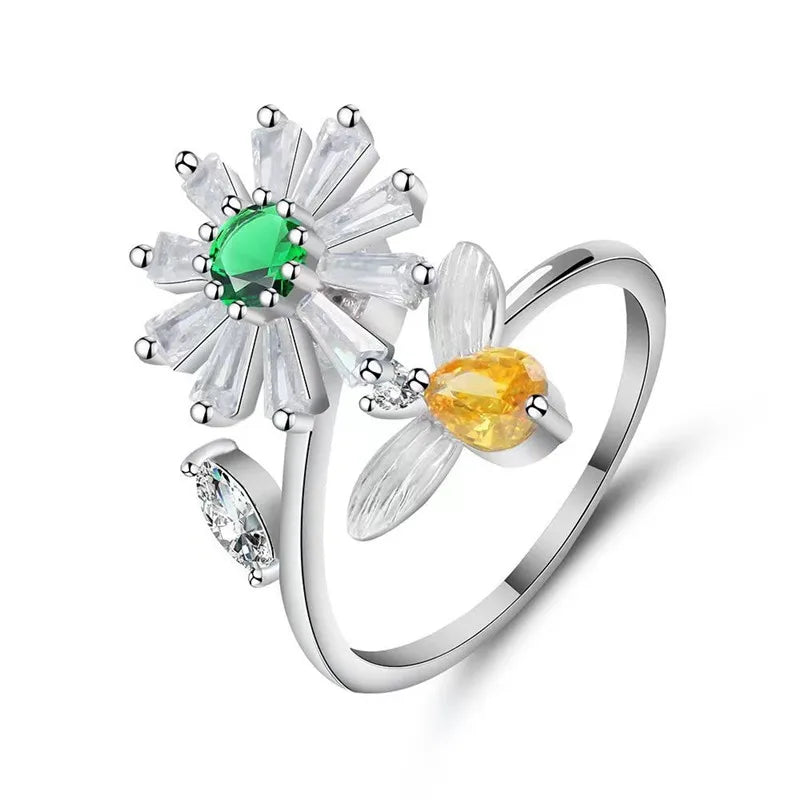 Anillo Giratorio De Girasol Antiestrés
