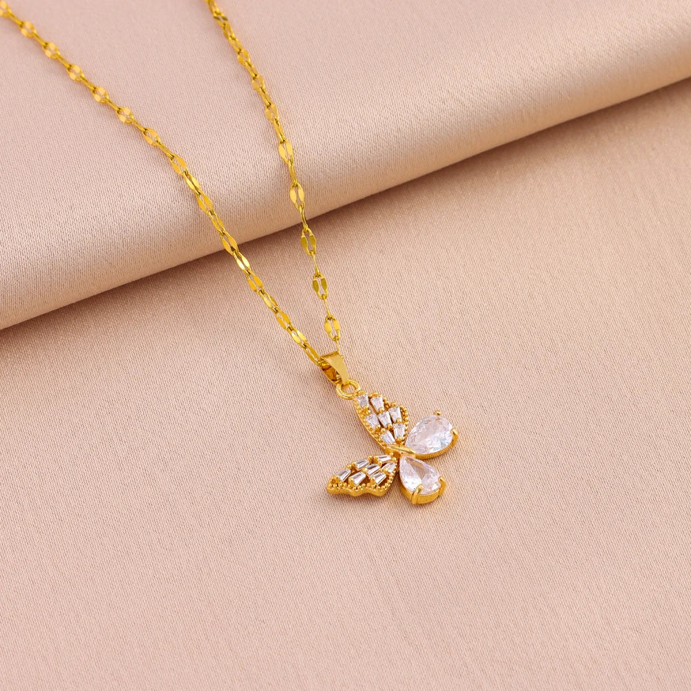 Collar Dorado Mariposa