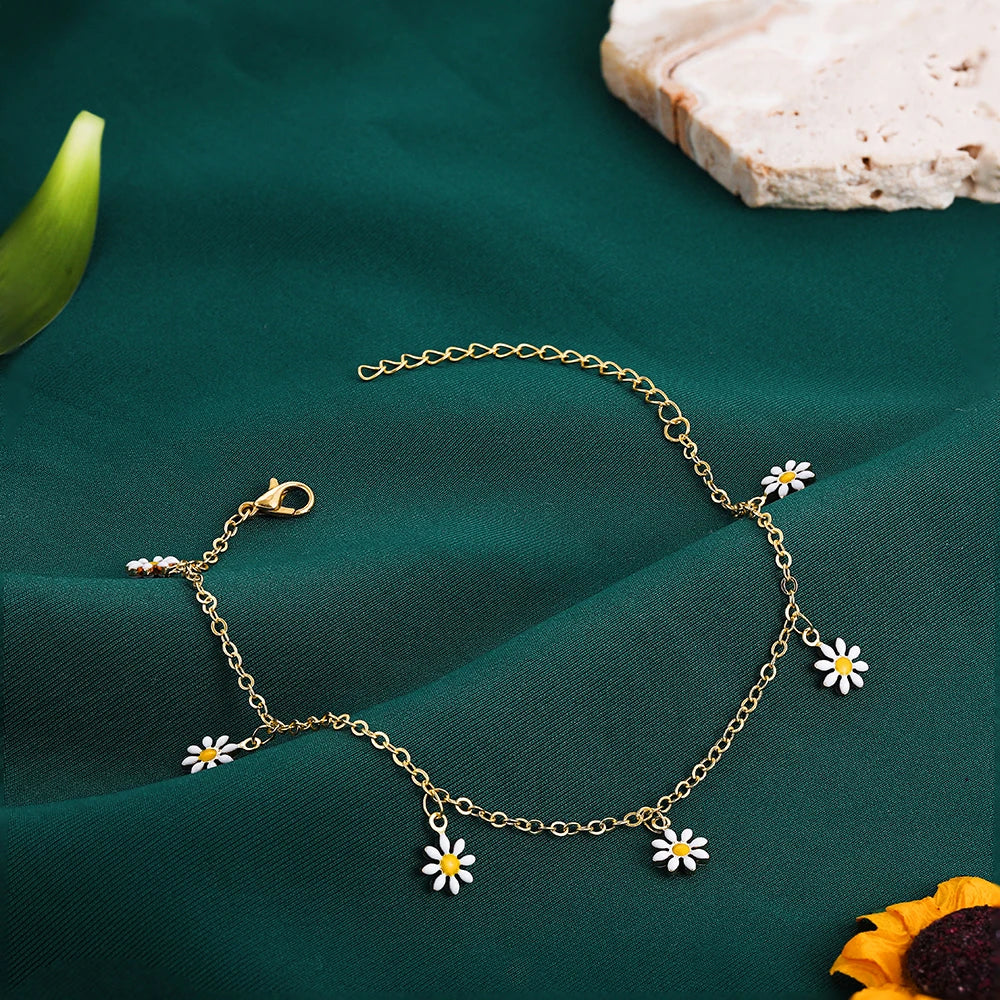 Tobillera Elegante Encanto Floral