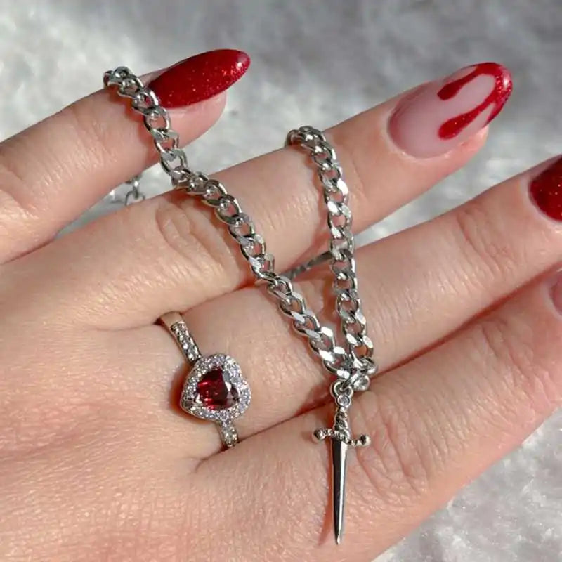 👉 Pulsera + Anillo Ajustable "Lazos del Corazón" ❤️