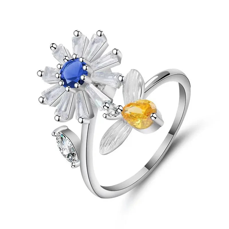 Anillo Giratorio De Girasol Antiestrés