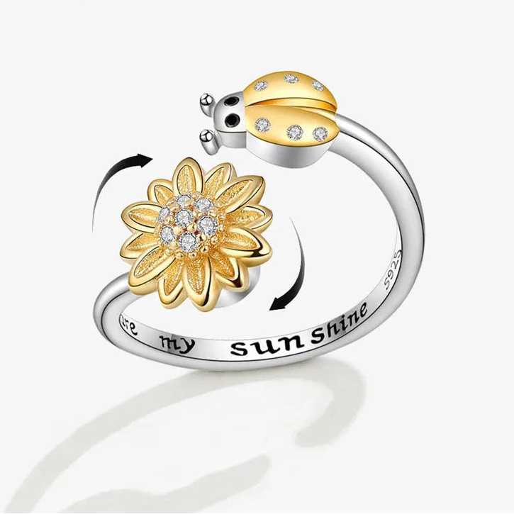 Anillo Giratorio De Girasol Antiestrés