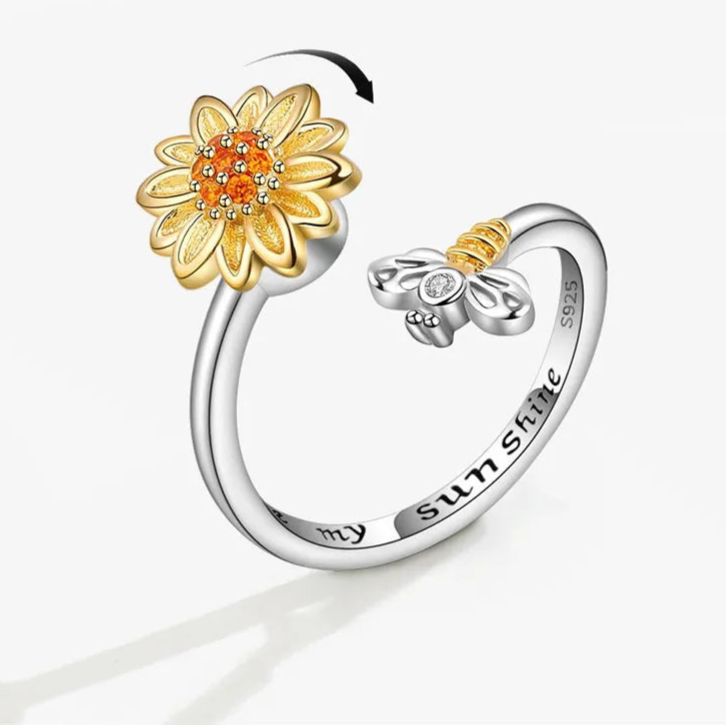 Anillo Giratorio De Girasol Antiestrés