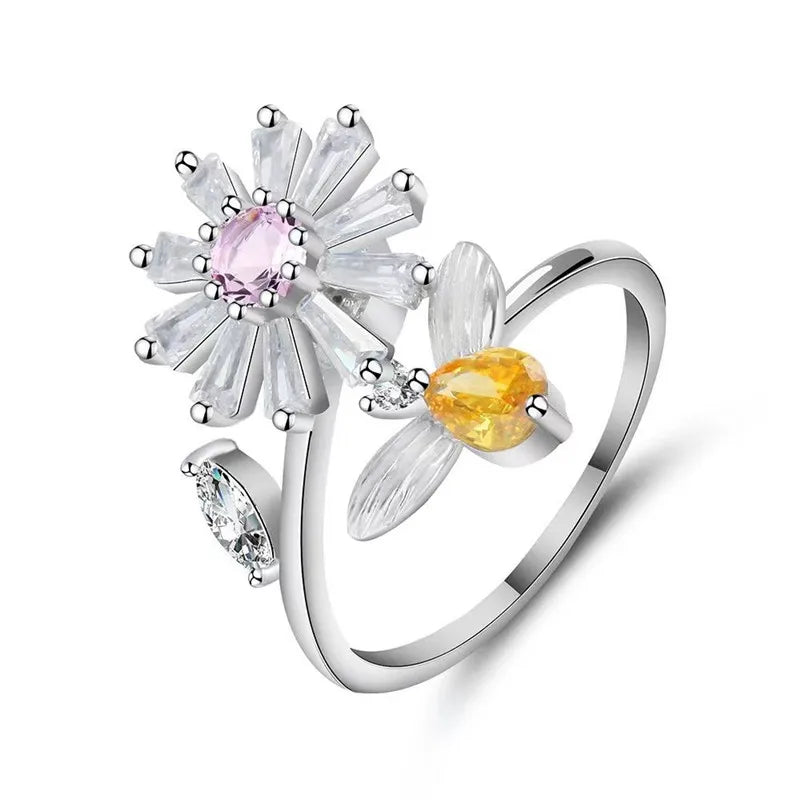 Anillo Giratorio De Girasol Antiestrés