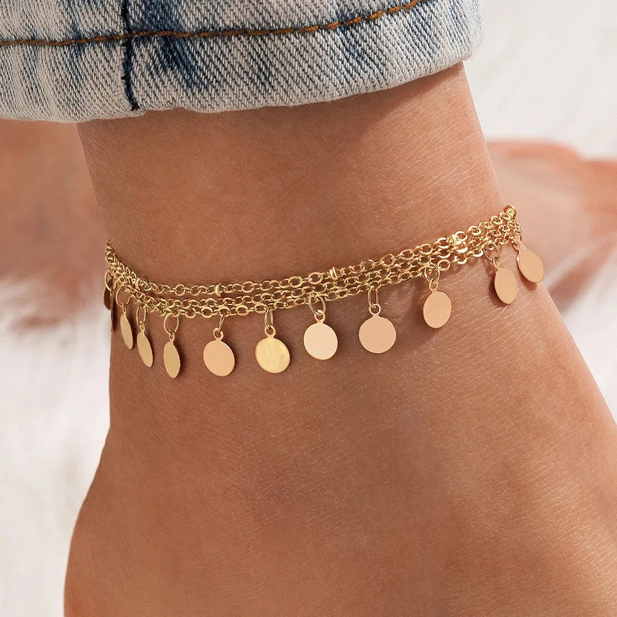 Vintage Boho Tassel Anklet