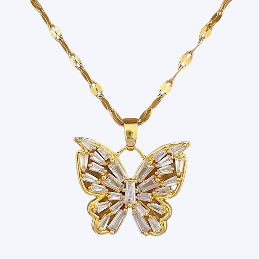 Collar Dorado Mariposa