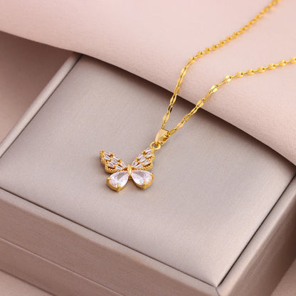 Collar Dorado Mariposa