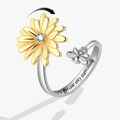 Anillo Giratorio De Girasol Antiestrés
