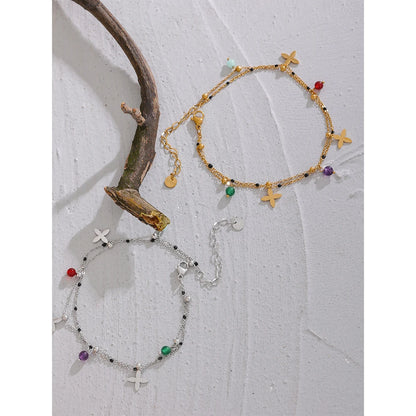 Tobillera Cuentas Naturales