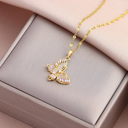 Collar Dorado Mariposa
